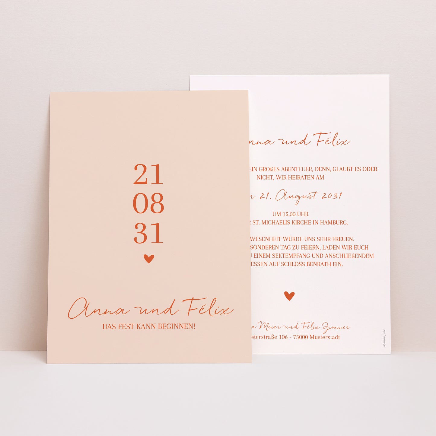 Hochzeitseinladung Liebe immer foto N° 1