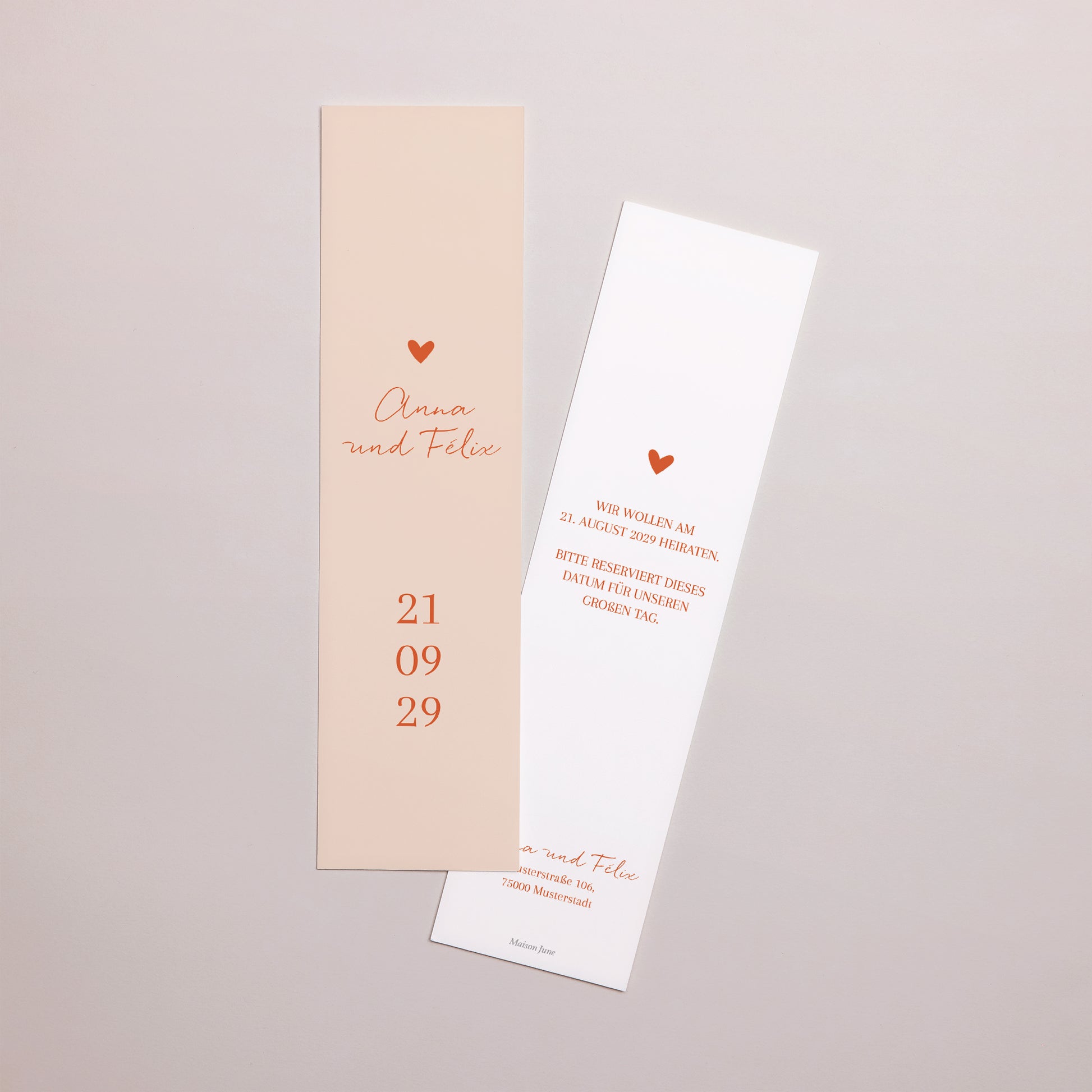 Save the date Karte Hochzeit Lesezeichen Liebe immer foto N° 1