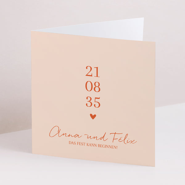Hochzeitseinladung Doppelflügelfenster Liebe immer foto