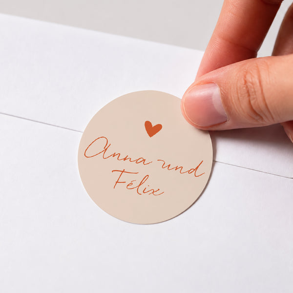 Sticker Hochzeit Rund Liebe immer foto
