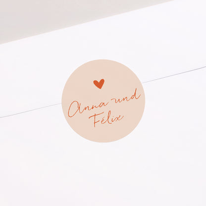 Sticker Hochzeit Rund Liebe immer foto N° 2