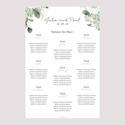 Sitzplan Hochzeit Porträt Natürlich Romantisch foto N° 2