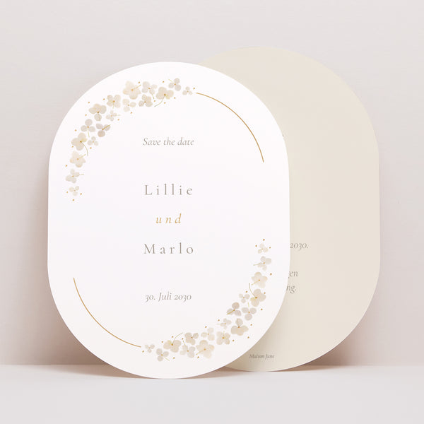 Save the date Karte Hochzeit oval foto