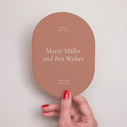 Hochzeitseinladung oval Elegante Typografie II foto N° 2