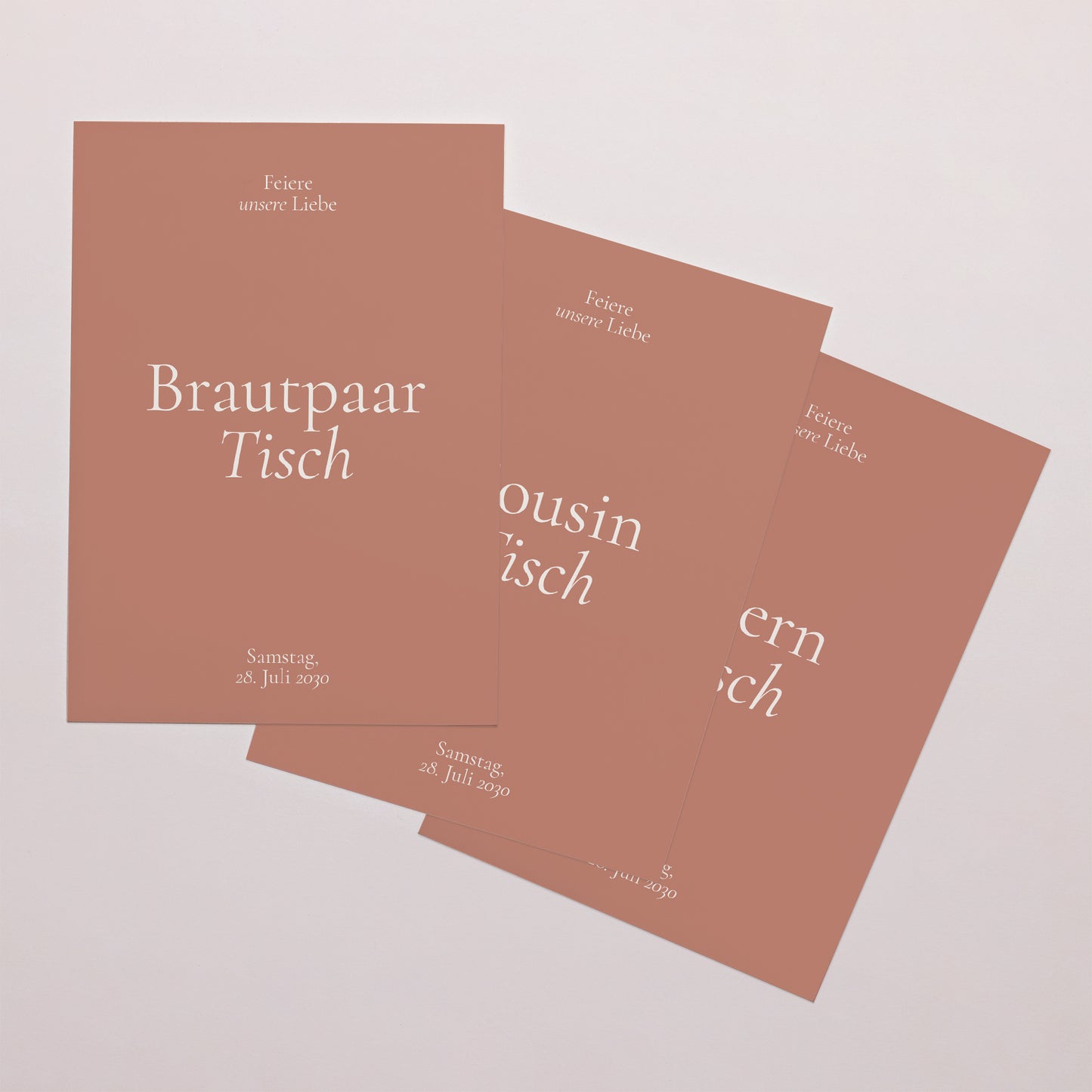 Tischnummern Hochzeit Rechteck Elegante Typografie II foto N° 1