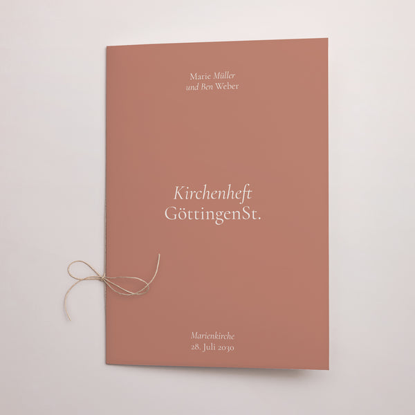 Kirchenheft Hochzeit Doppelflügel Elegante Typografie II foto
