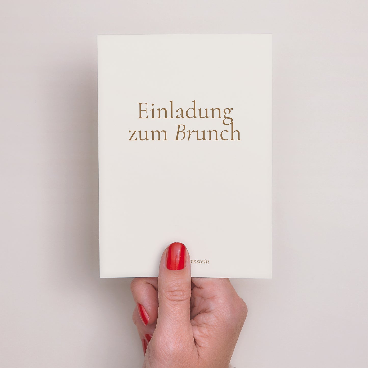 Einladungskarte Hochzeit Porträt Elegante Typografie II foto N° 2
