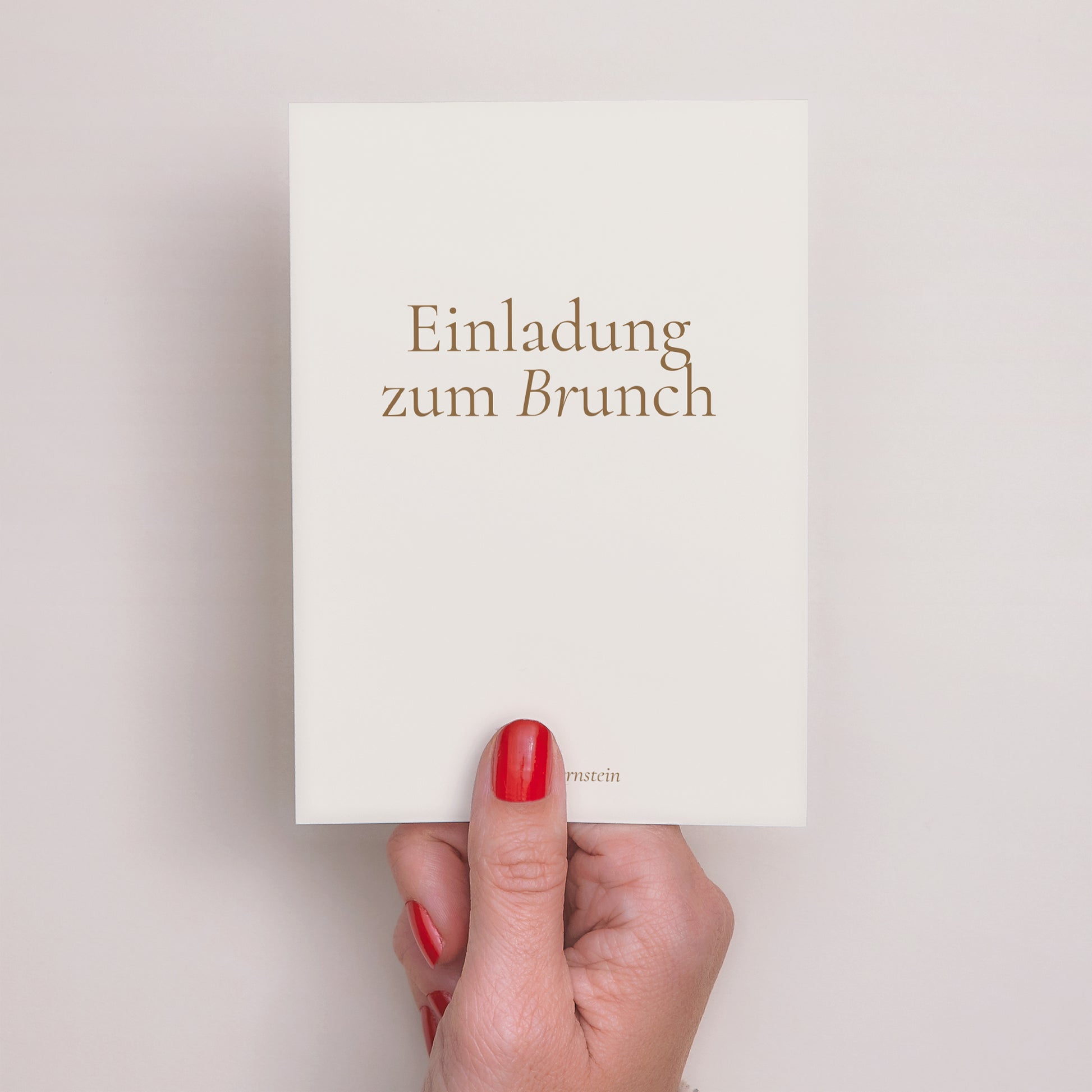 Einladungskarte Hochzeit Porträt Elegante Typografie II foto N° 2