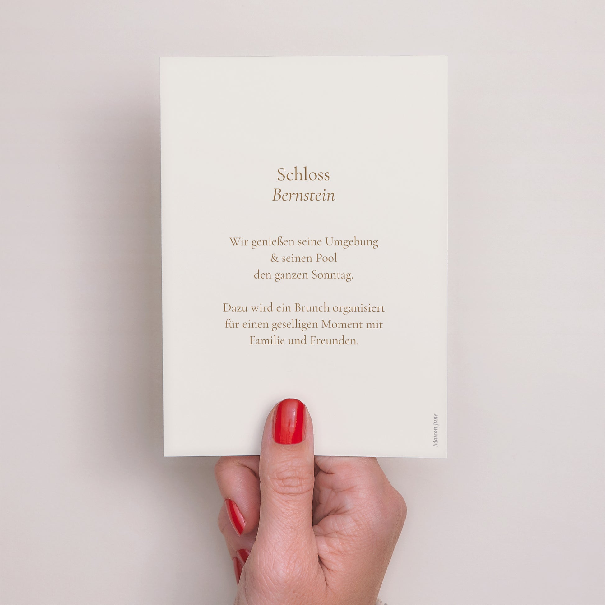 Einladungskarte Hochzeit Porträt Elegante Typografie II foto N° 3