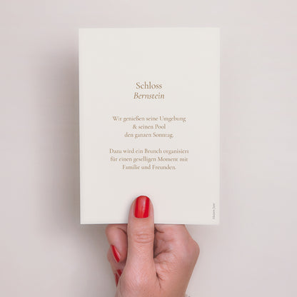 Einladungskarte Hochzeit Porträt Elegante Typografie II foto N° 3