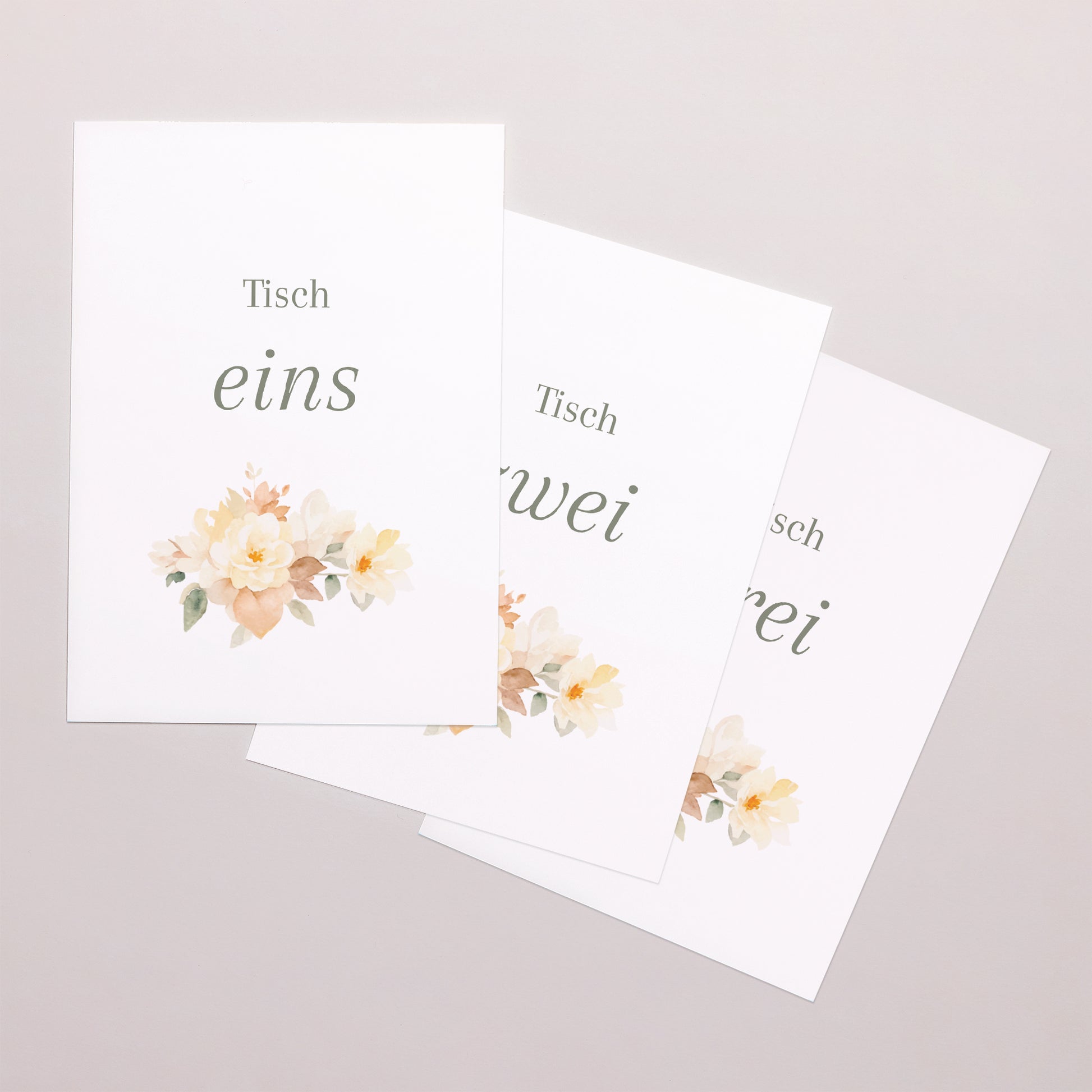 Tischnummern Hochzeit Rechteck foto N° 1