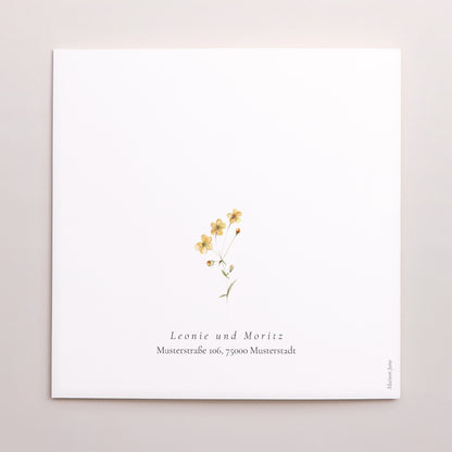 Hochzeitseinladung Doppelflügelfenster Ländlicher Blumenkranz foto N° 3