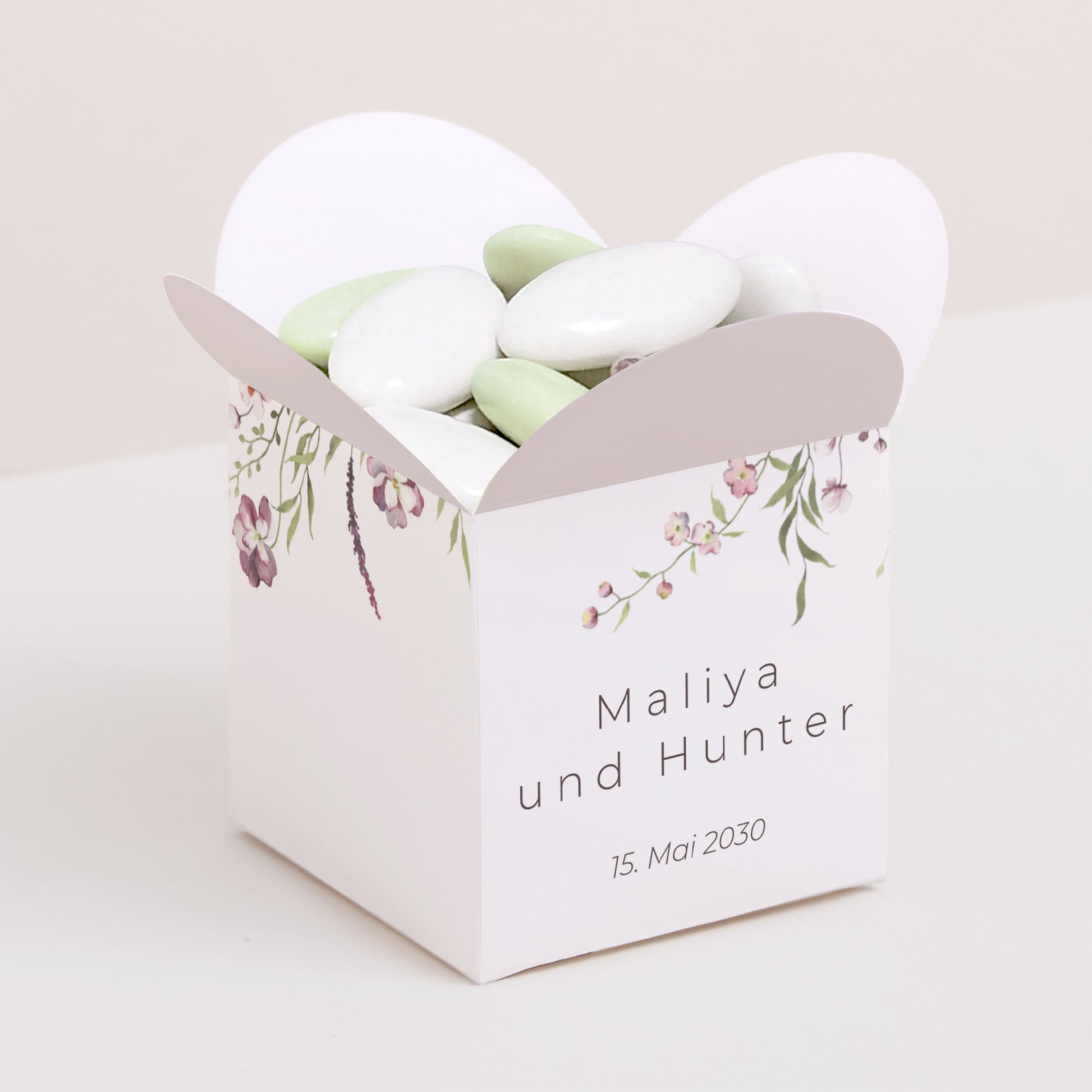Geschenkbox Hochzeit Schmetterlingsöffnung foto N° 1
