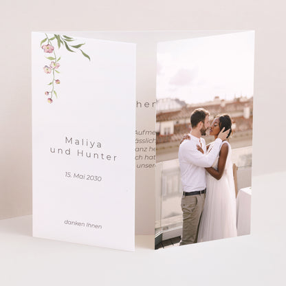 Dankeskarte Hochzeit Triptychon Fensteröffnung foto N° 1