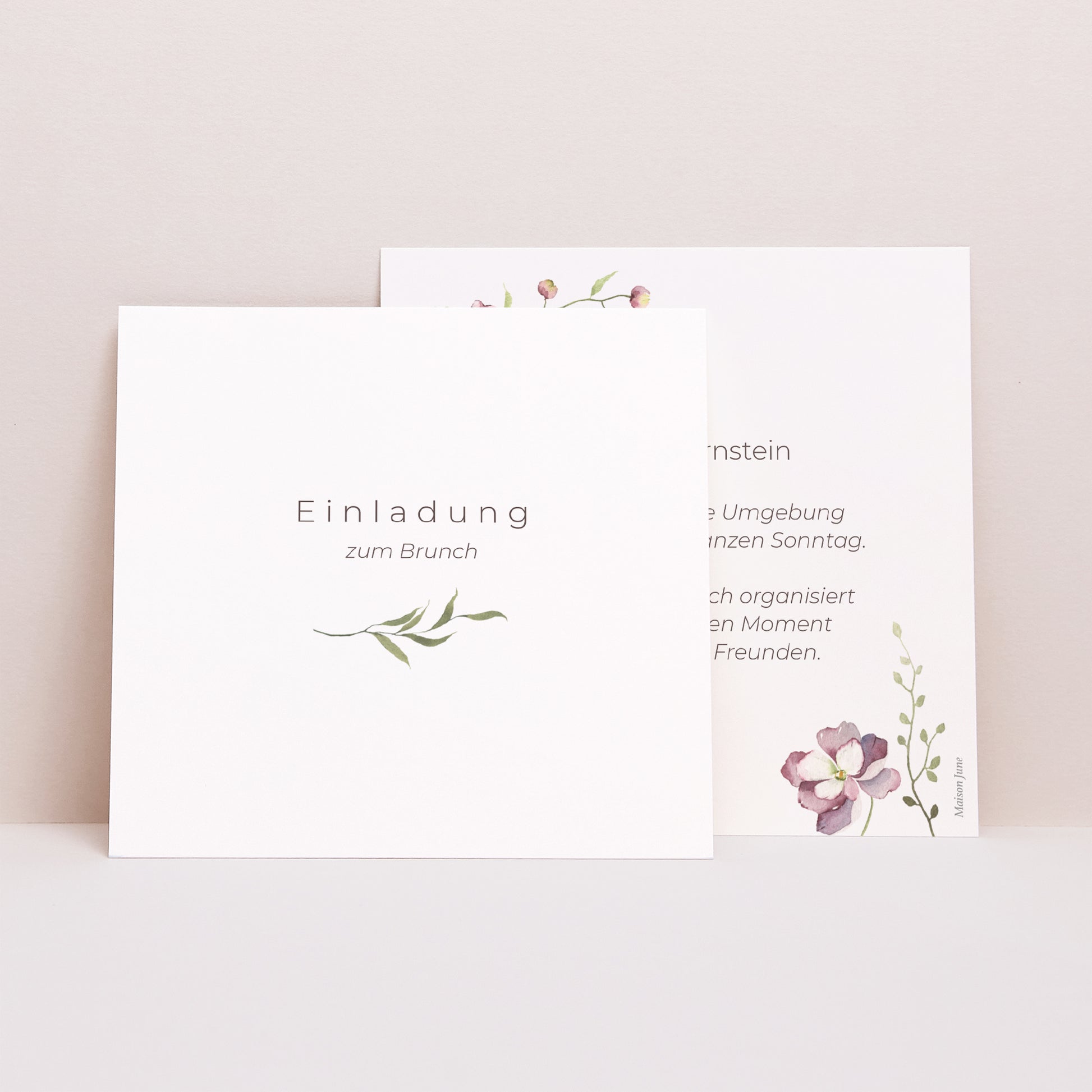 Einladungskarte Hochzeit Quadrat foto N° 1