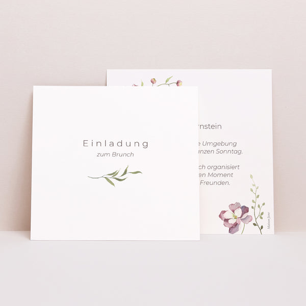 Einladungskarte Hochzeit Quadrat foto