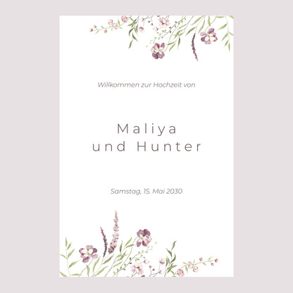Begrüßungstafel Hochzeit Porträt 60 x 90 cm foto N° 2