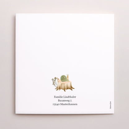 Geburtskarten Doppelklappkarte, Aufklebetiere Die Tiere des Waldes foto N° 5