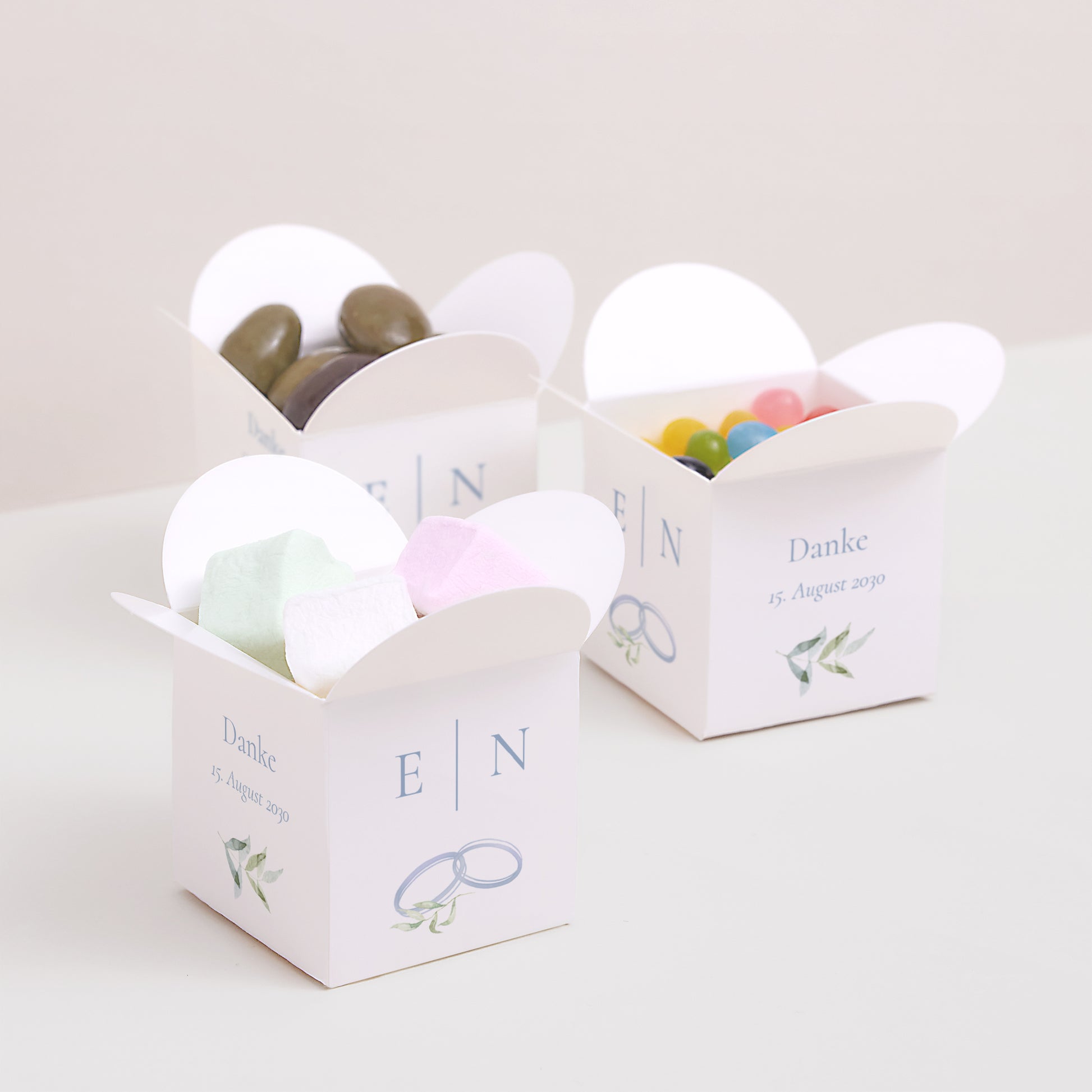 Geschenkbox Hochzeit Schmetterlingsöffnung Vintage Emblem foto N° 3