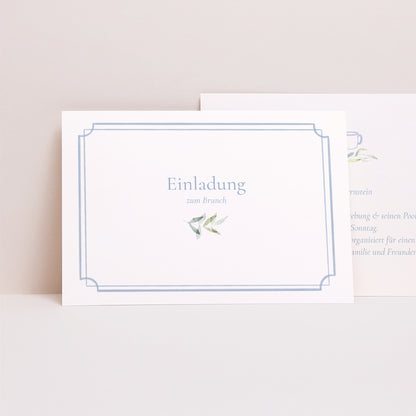 Einladungskarte Hochzeit Landschaft Vintage Emblem foto N° 1