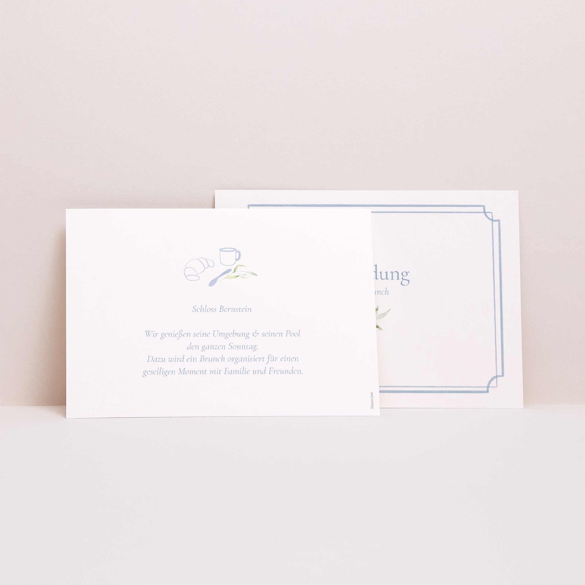 Einladungskarte Hochzeit Landschaft Vintage Emblem foto N° 2
