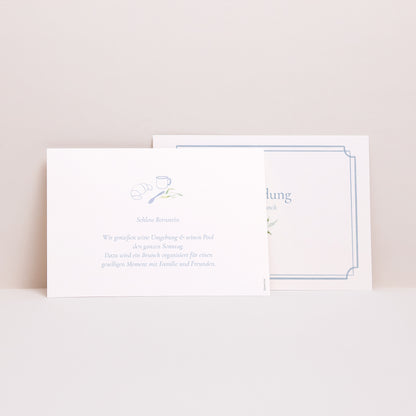 Einladungskarte Hochzeit Landschaft Vintage Emblem foto N° 2