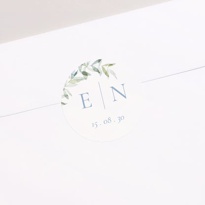 Sticker Hochzeit Rund Vintage Emblem foto N° 2