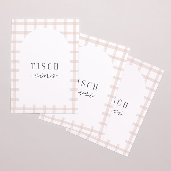 Tischnummern Hochzeit Rechteck foto