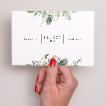 Save the date Karte Hochzeit Landschaft Pflanzliche Einrahmung foto N° 3