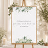 Begrüßungstafel Hochzeit Porträt 60 x 90 cm Pflanzliche Einrahmung foto N° 1