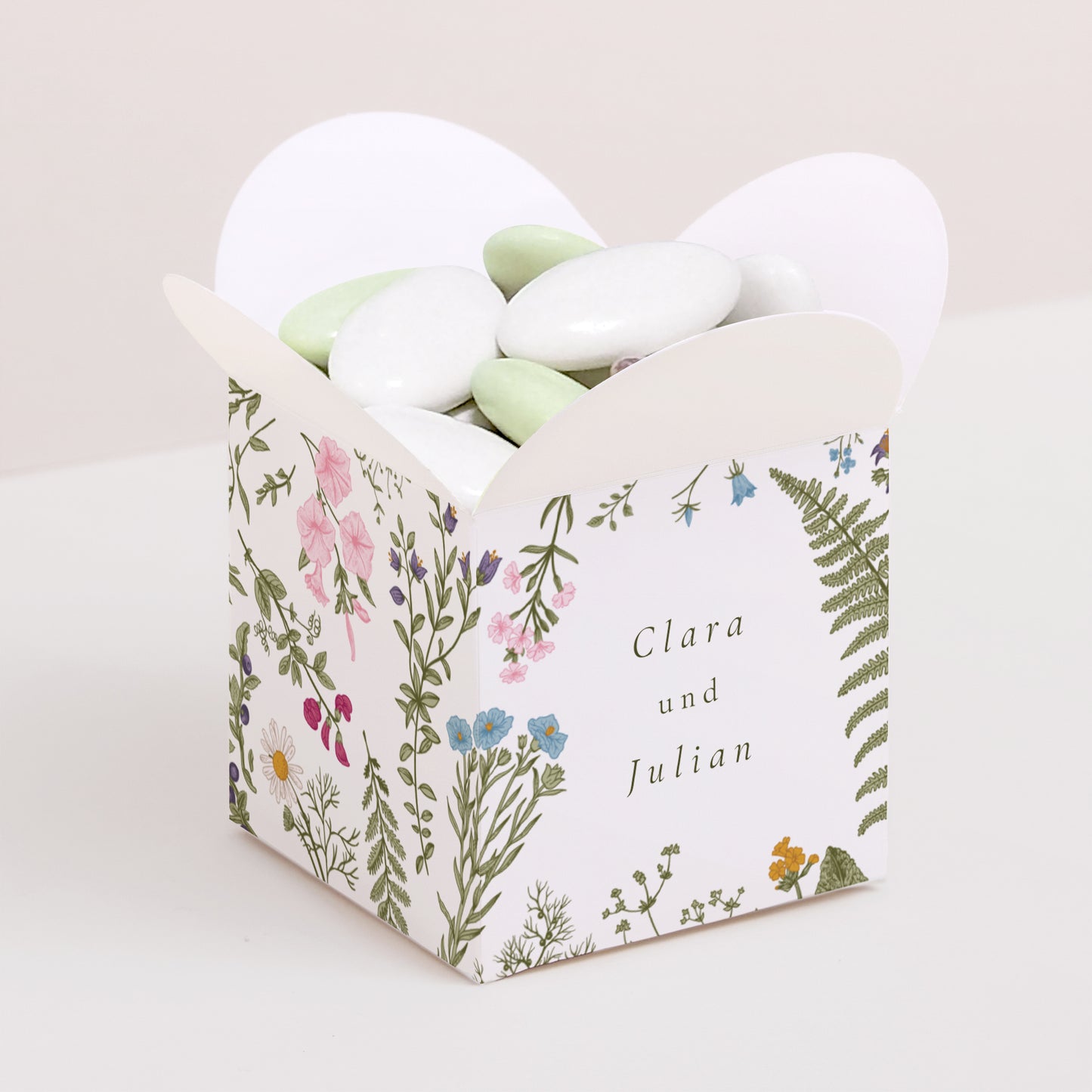 Geschenkbox Hochzeit Schmetterlingsöffnung Vintage Krone foto N° 1
