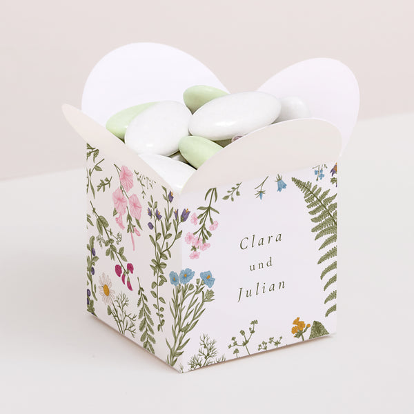 Geschenkbox Hochzeit Schmetterlingsöffnung Vintage Krone foto