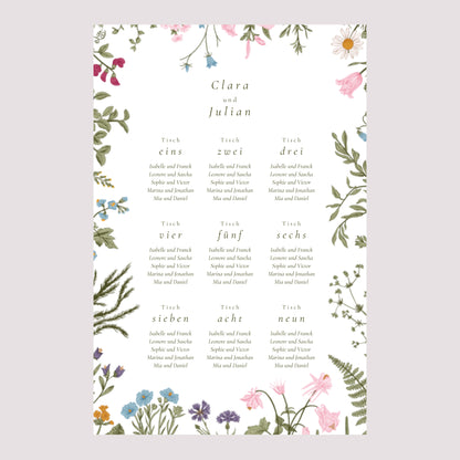 Sitzplan Hochzeit Porträt 60 x 90 cm Vintage Krone foto N° 2