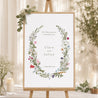 Begrüßungstafel Hochzeit Porträt 60 x 90 cm Vintage Krone foto N° 1