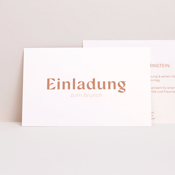Einladungskarte Hochzeit Landschaft Typo terracotta foto