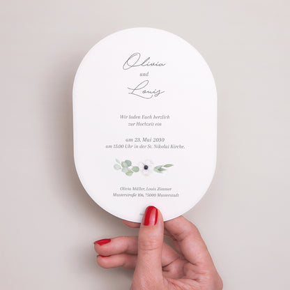Hochzeitseinladung oval foto N° 3