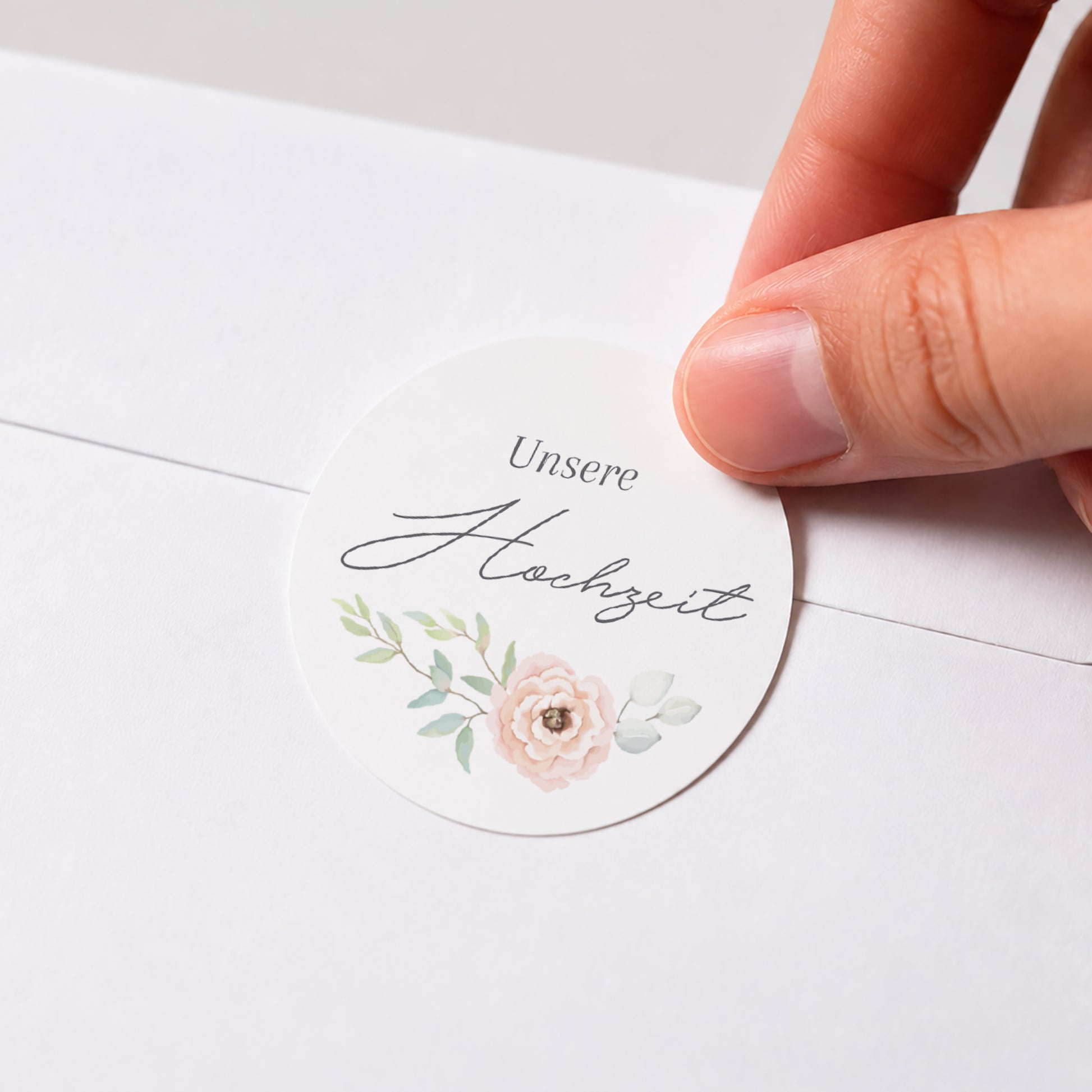 Sticker Hochzeit Rund Romantik foto N° 1