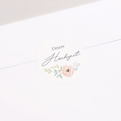 Sticker Hochzeit Rund Romantik foto N° 2