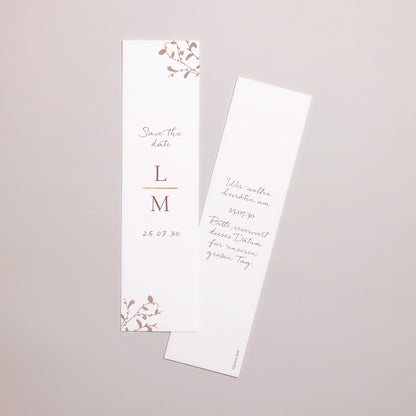 Save the date Karte Hochzeit Lesezeichen foto N° 1