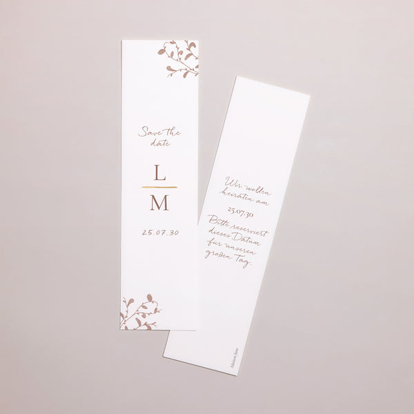 Save the date Karte Hochzeit Lesezeichen foto