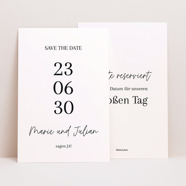 Save the date Karte Hochzeit PortraitPorträt Pacôme foto
