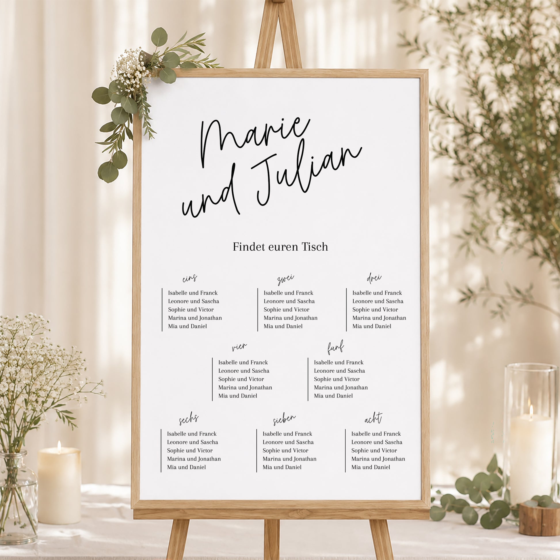 Sitzplan Hochzeit Porträt Pacôme foto N° 1