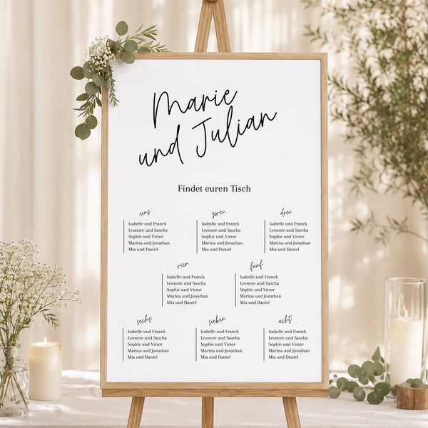Sitzplan Hochzeit Porträt Pacôme foto