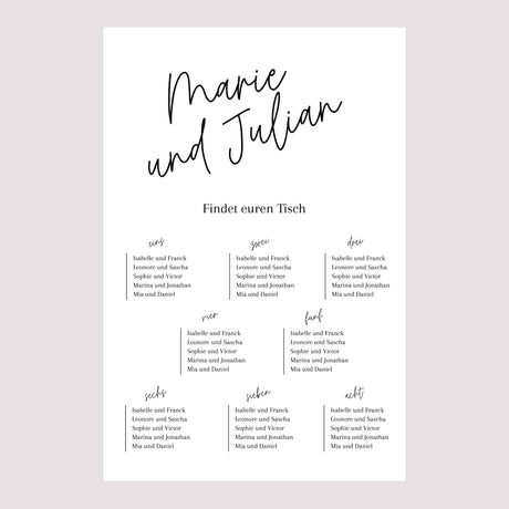 Sitzplan Hochzeit Porträt Pacôme