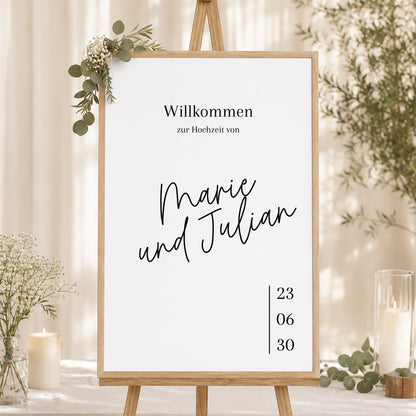 Begrüßungstafel Hochzeit Porträt 60 x 90 cm Pacôme foto N° 1