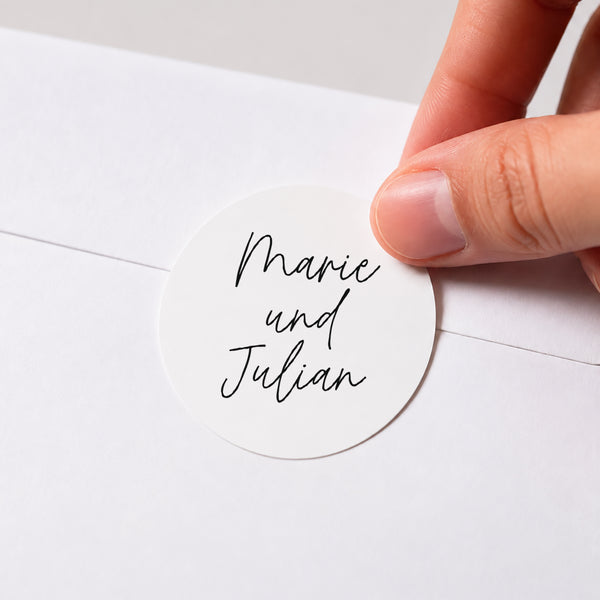 Sticker Hochzeit Rund Pacôme foto