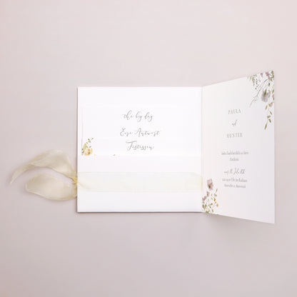 Hochzeitseinladung Quadratische Hülle, 3 Karten, Etikett foto N° 3