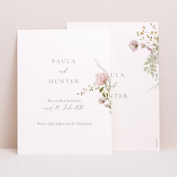 Save the date Karte Hochzeit Porträt foto