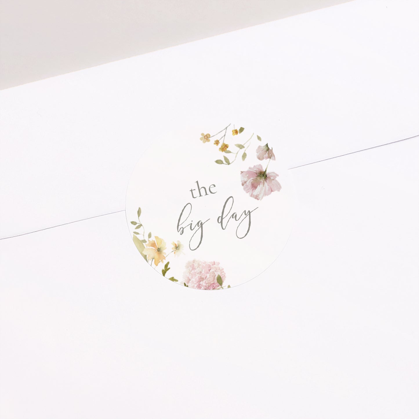 Sticker Hochzeit Rund Blumenkranz foto N° 2