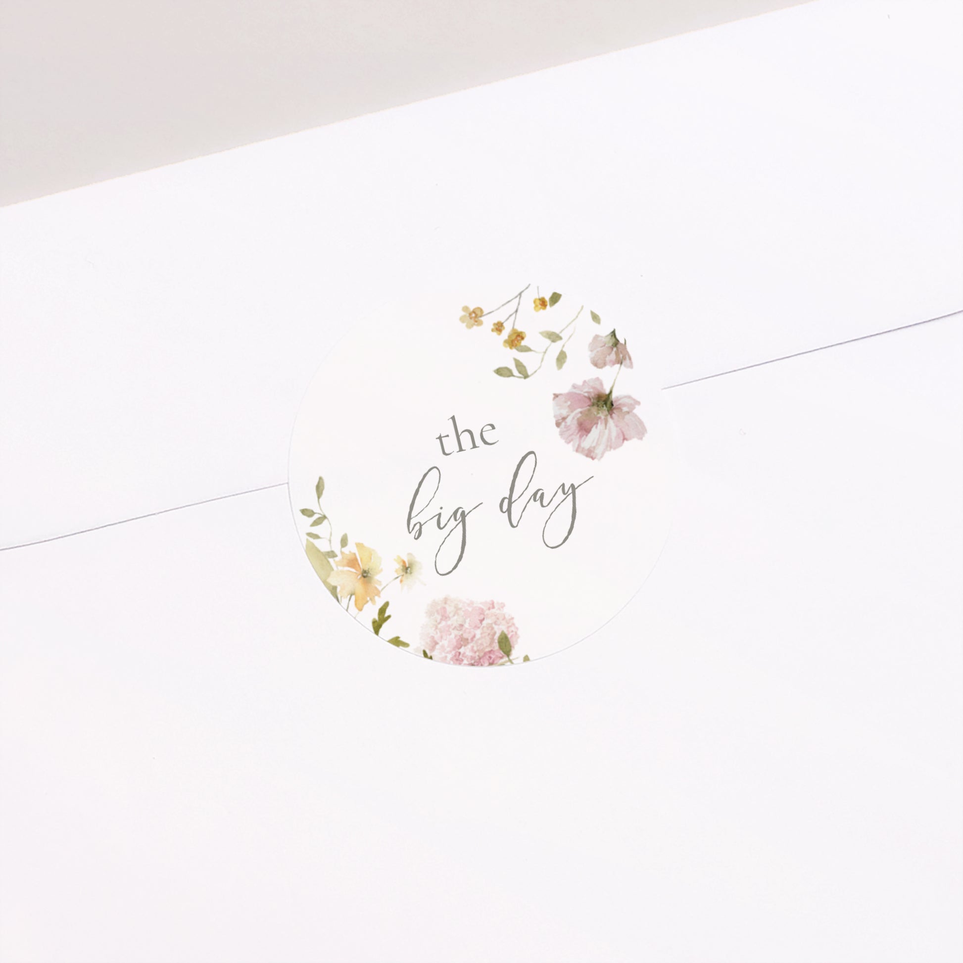 Sticker Hochzeit Rund Blumenkranz foto N° 2